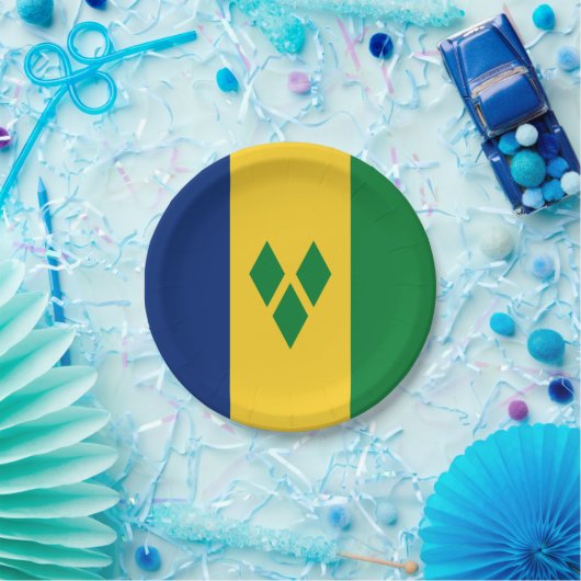 St. Vincent und die Grenadinen-Flagge Vincy Pappteller (Party)