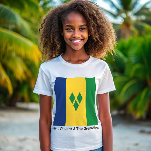 St. Vincent und die Grenadinen-Flagge Vincy T-Shirt