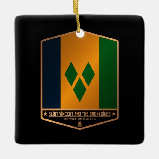 St. Vincent und die Grenadinen Keramikornament (Vorderseite)