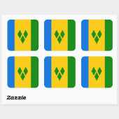 St. Vincent und die Grenadinen Quadratischer Aufkleber (Blatt)