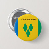 St. Vincent und die Grenadinen-Rundfahne Button (Vorne & Hinten)