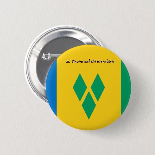 St. Vincent und die Grenadinen-Rundfahne Button (Vorne & Hinten)