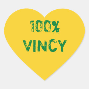 St. Vincent und die Grenadinen Vincy Herz-Aufkleber