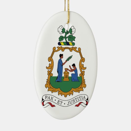 St. Vincent und die Grenadinen Wappen Keramikornament (Rechts)