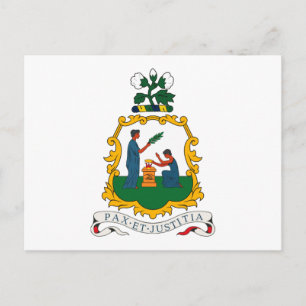 St. Vincent und die Grenadinen Wappen Postkarte