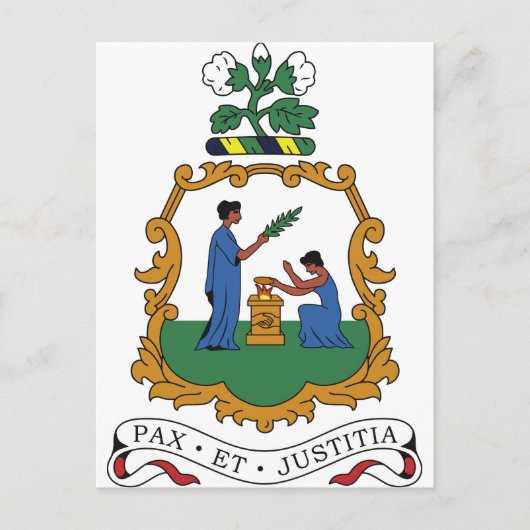 St. Vincent und die Grenadinen-Wappen Postkarte (Vorderseite)