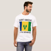 St. Vincent und die Grenadinen / World Country Fla T-Shirt (Vorne ganz)