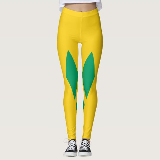 St.Vincent und die Grenadinenflaggen-Leggings Leggings (Vorderseite)