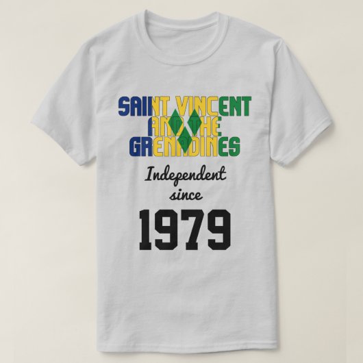 St. Vincent und die Unabhängigkeit der Grenadinen T-Shirt (Design vorne)
