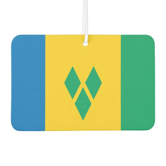 St. Vincent und Grenadines National World Flag Autolufterfrischer (Vorderseite)