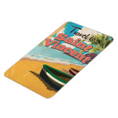St. Vincent Vintage Reiseplakat. Magnet (Linke Seite)