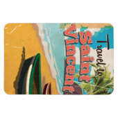St. Vincent Vintage Reiseplakat. Magnet (Horizontal)
