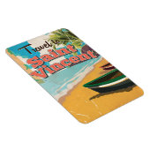 St. Vincent Vintage Reiseplakat. Magnet (Rechte Seite)