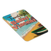 St. Vincent Vintage Reiseplakat. Magnet (Rechte Seite)