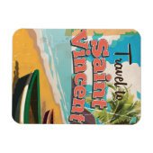 St. Vincent Vintage Reiseplakat. Magnet (Horizontal)