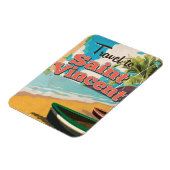 St. Vincent Vintage Reiseplakat. Magnet (Linke Seite)