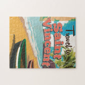 St. Vincent Vintage Reiseplakat. Puzzle (Horizontal)