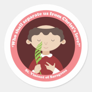 St. Vincent von Saragossa Runder Aufkleber