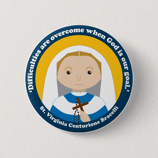St. Virginia Centurione Bracelli Button (Vorderseite)