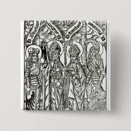 St. Wenceslaus, Adalbert, Stanislaus St. Florian Button (Vorderseite)