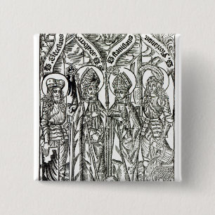 St. Wenceslaus, Adalbert, Stanislaus St. Florian Button
