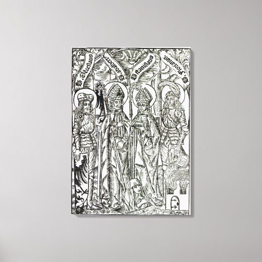 St. Wenceslaus, Adalbert, Stanislaus St. Florian Leinwanddruck (Vorderseite)