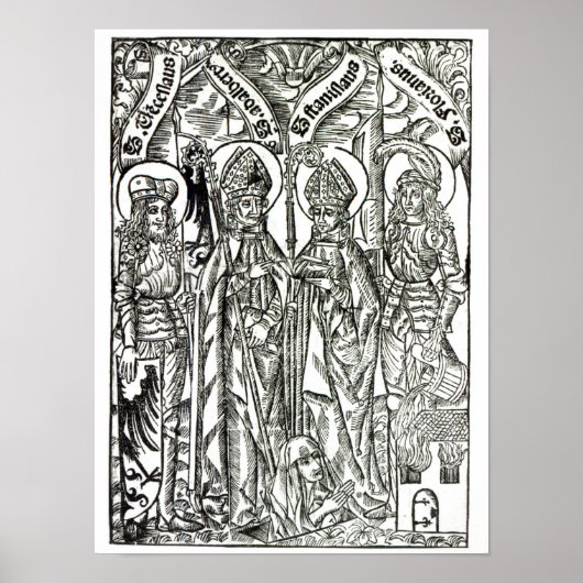 St. Wenceslaus, Adalbert, Stanislaus St. Florian Poster (Vorne)