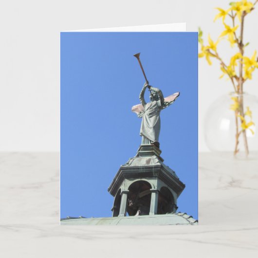 "St. Wenceslaus Trumpeter Angel" Sympathiekarte Nr Karte (Gelbe Blume)