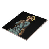 St. Wendelin hütet Schafe Fliese (Seite)