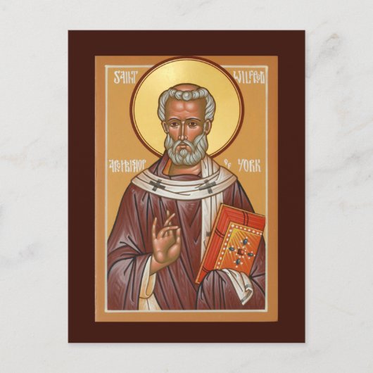St. Wilfred of York Prayer Card Postkarte (Vorderseite)