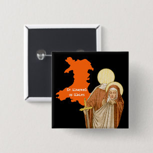 St. Winifred von Wales (P 002) Button