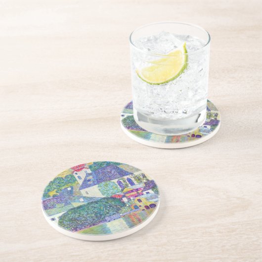 St. Wolfgang Kirche von Gustav Klimt, Viktorianisc Getränkeuntersetzer (Seite)