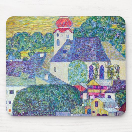 St. Wolfgang Kirche von Gustav Klimt, Viktorianisc Mousepad (Vorne)