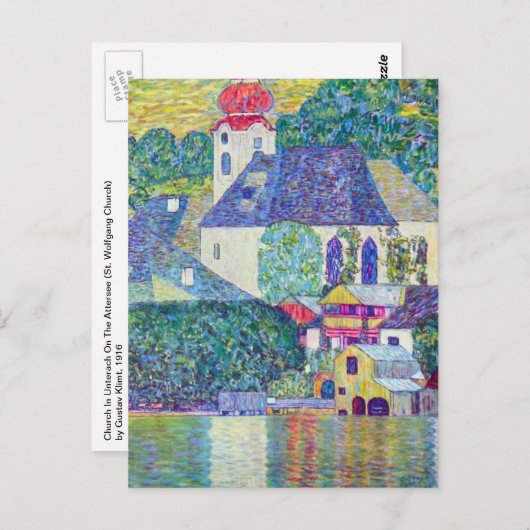 St. Wolfgang Kirche von Gustav Klimt, Viktorianisc Postkarte (Vorne/Hinten)