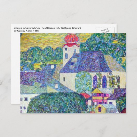 St. Wolfgang Kirche von Gustav Klimt, Viktorianisc Postkarte (Vorne/Hinten)