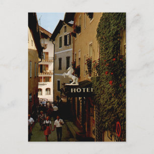 St Wolfgang White Horse Hotel Vintage Straße Postkarte