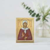 St. Xenia of Petersburg Orthodox Prayer Card Platzkarte (Stehend Vorderseite)