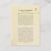 St. Xenia of Petersburg Orthodox Prayer Card Platzkarte (Rückseite)