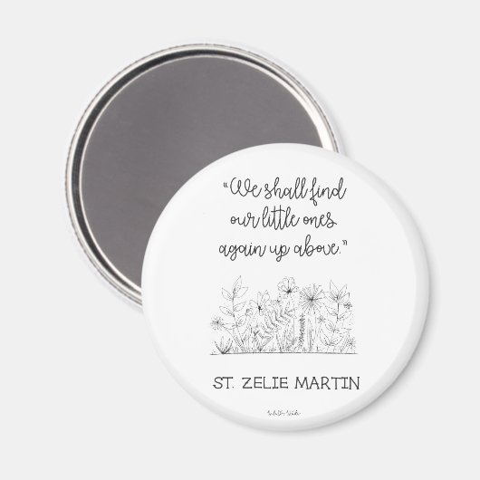 St. Zelie Martin Miswagon Magnet (Vorderseite/Rückseite)