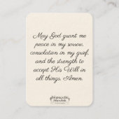 St. Zelie Martin - Trost Visitenkarte (Rückseite)