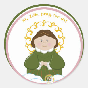 St. Zelie Runder Aufkleber