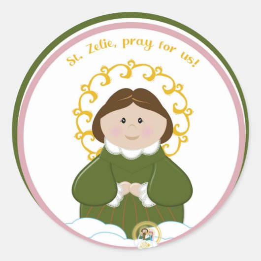 St. Zelie Runder Aufkleber (Vorderseite)