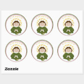 St. Zelie Runder Aufkleber (Blatt)