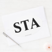 "STA" St Augustine Florida-Oval-Autoaufkleber Ovaler Aufkleber (Umschlag)