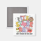 Staar Day Dont Stress Do your Best Test Day Groovy Magnet (Vorderseite/Rückseite)