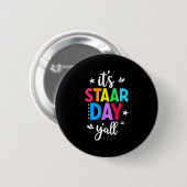 Staar Day Yall Test Day Teacher Studen Button (Vorne & Hinten)