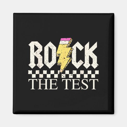 Staar-Staatsprüfungstag Rock The Test ABCD Lehrer Magnet (Vorne)