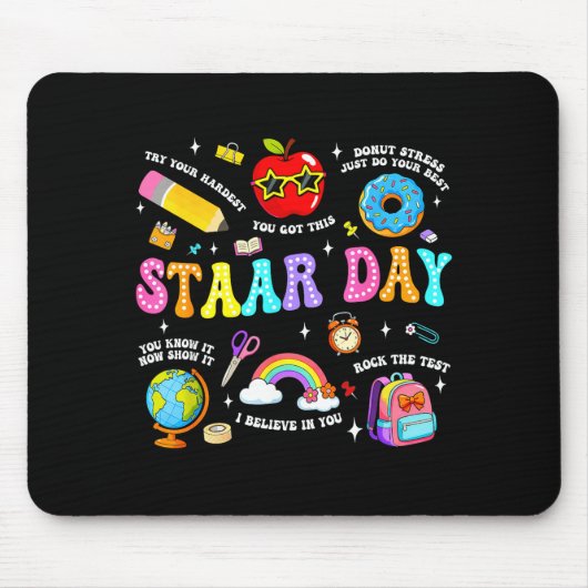 Staar-Tag-Test Lehrer Schüler positiv Lehrer Mousepad (Vorne)
