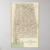 Staat Alabama Poster (Vorne)