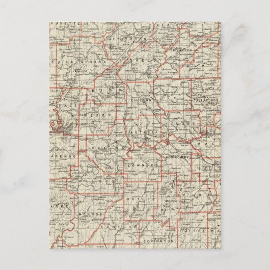 Staat Alabama Postkarte (Vorderseite)